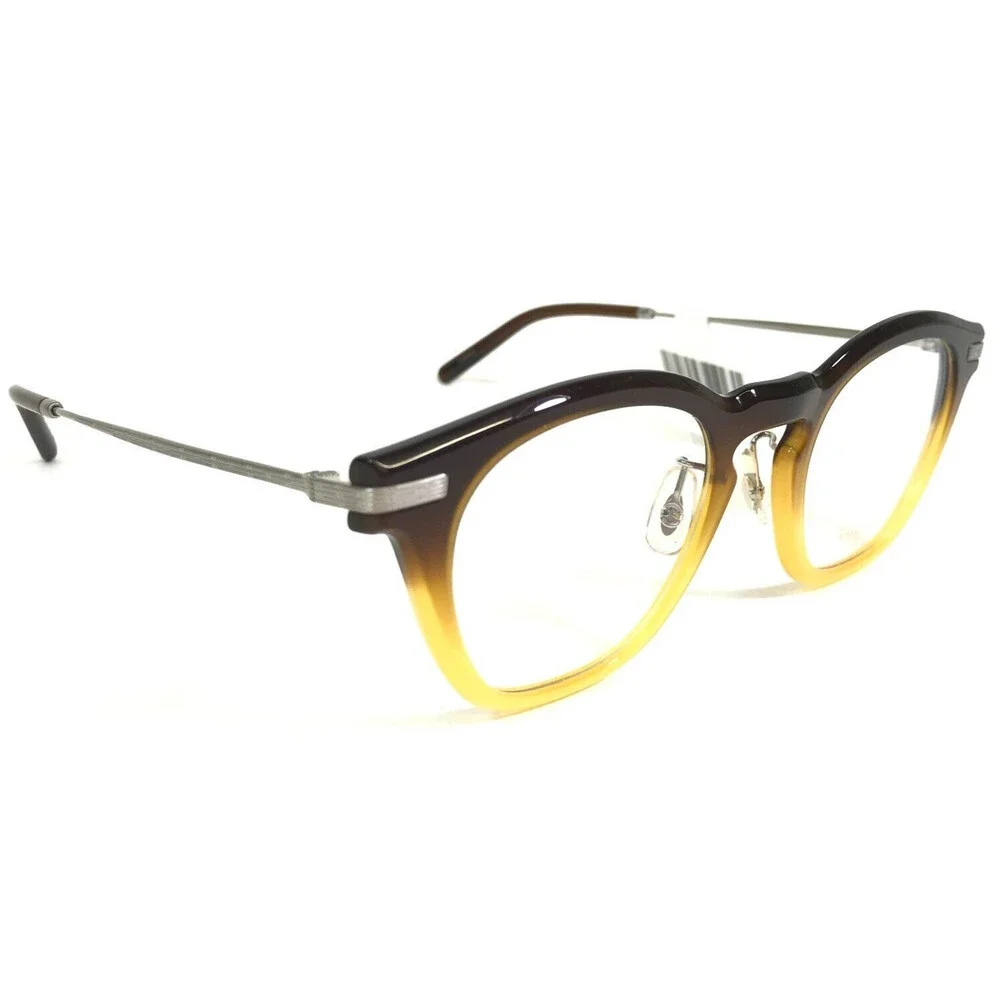 Oliver Peoples Eyeglasses Frames OV5496 1746 LEN Brown Yellow Silver 49-23-145